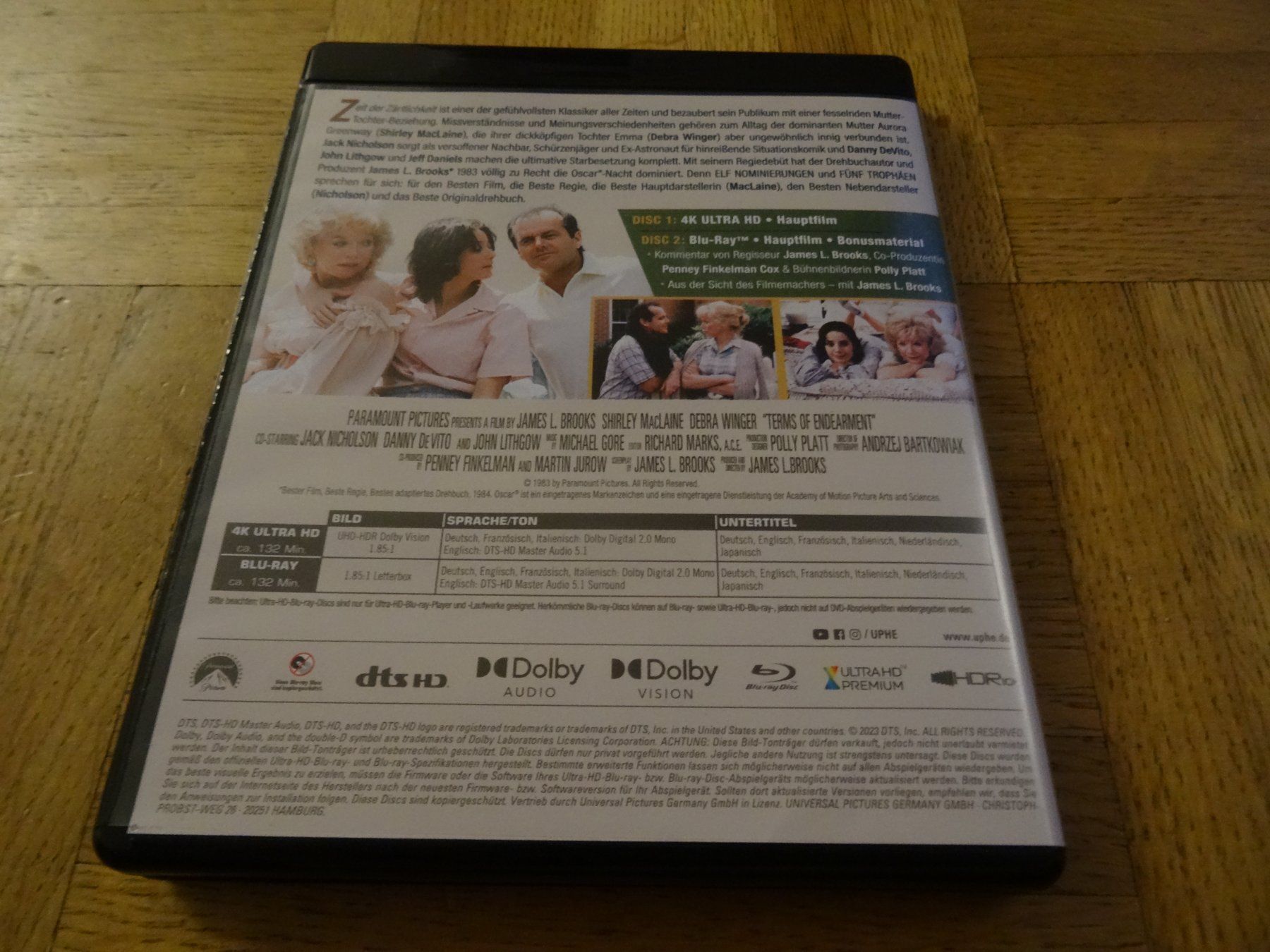 Tutti i DVDs: Zeit der Zärtlichkeit 4K ULTRA UHD Blu-ray – Usato da Olten venduto da Disc-Verkauf 2