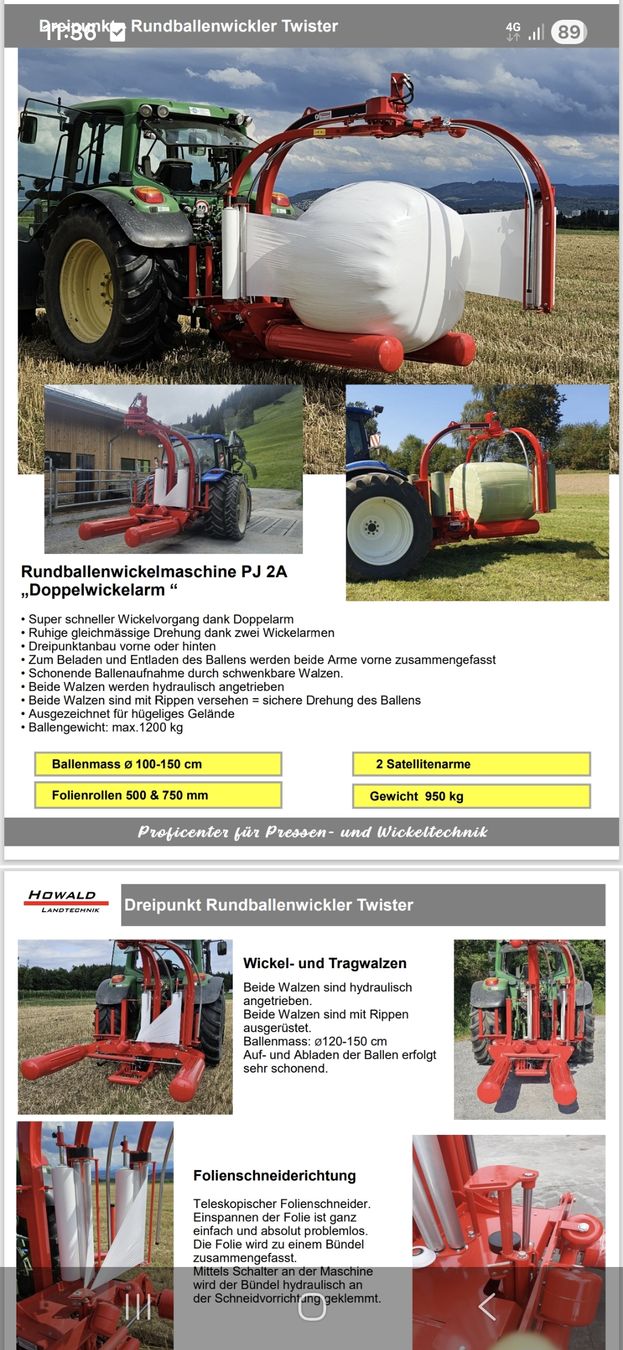 Tutte le macchine: Rundballenwickler Twister – Usato da Tecknau venduto da johni6200 4