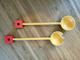Couverts à salade Euclid Alessi Graves - rare-