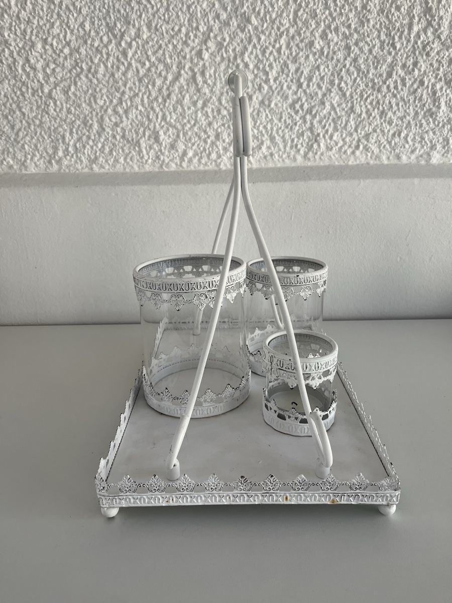 Alle Dekorationen: Windlicht Set / Shabby Chic / Metall,Glas – Gebraucht aus Wetzikon ZH von seli03 4