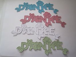Stanz-Papier Motive  Danke gross