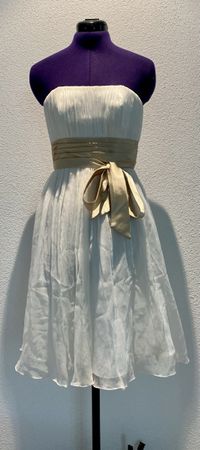 Glam Cocktailkleid / Abendkleid Gr. 34 Creme-Champagner