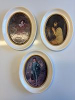 Set aus drei Miniatur-Wandbildern aus Plaster