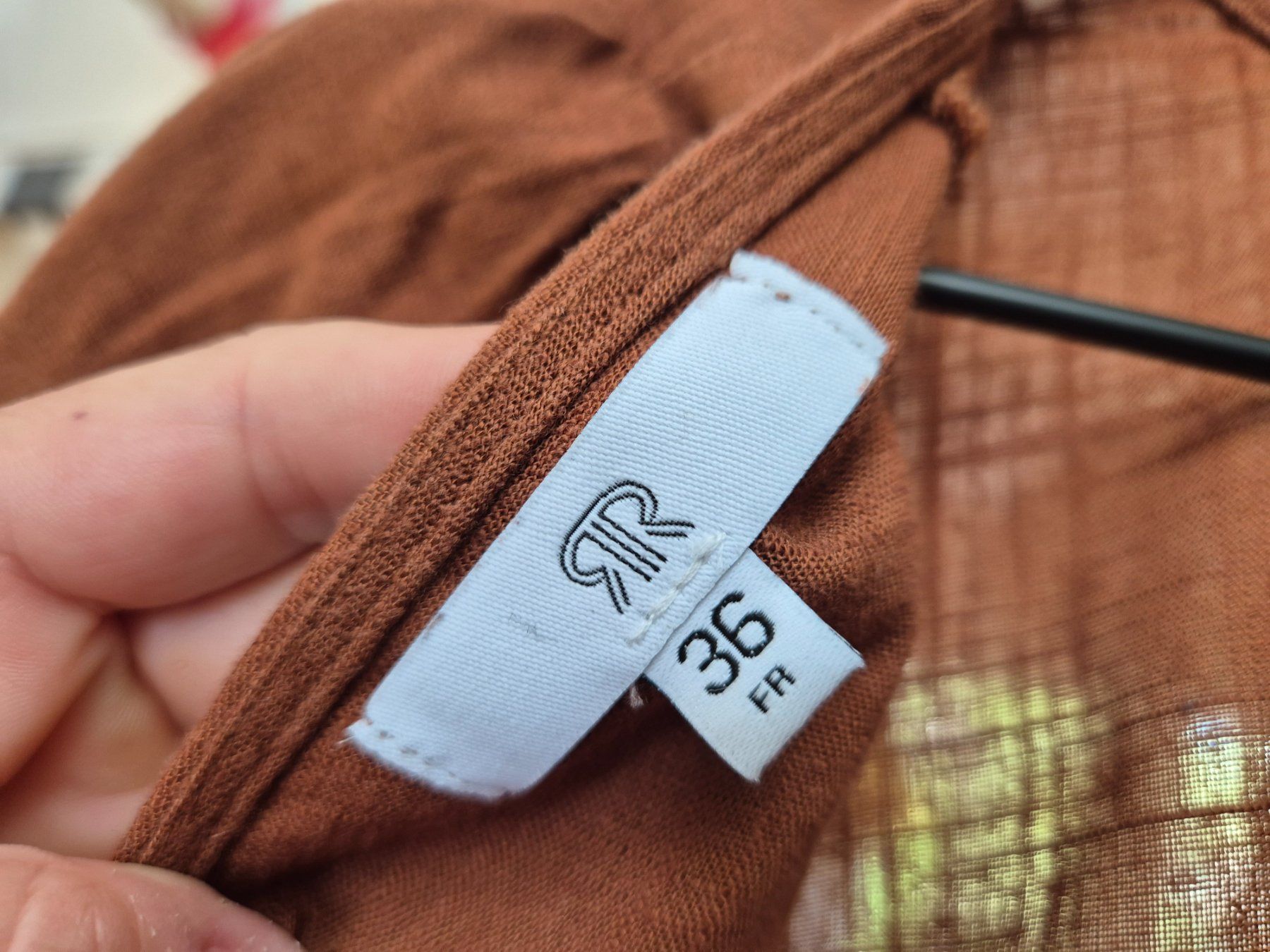 La Redoute Top: Brown linen La Redoute summer top size 36 – Usato da Zürich venduto da monadiederich 3