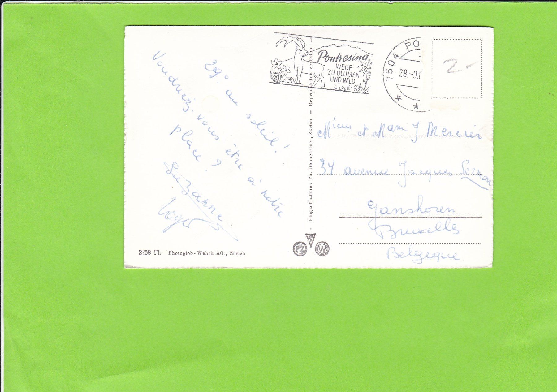 Cartoline postali: Pontresina – Usato da St. Peterzell venduto da neckertal 1