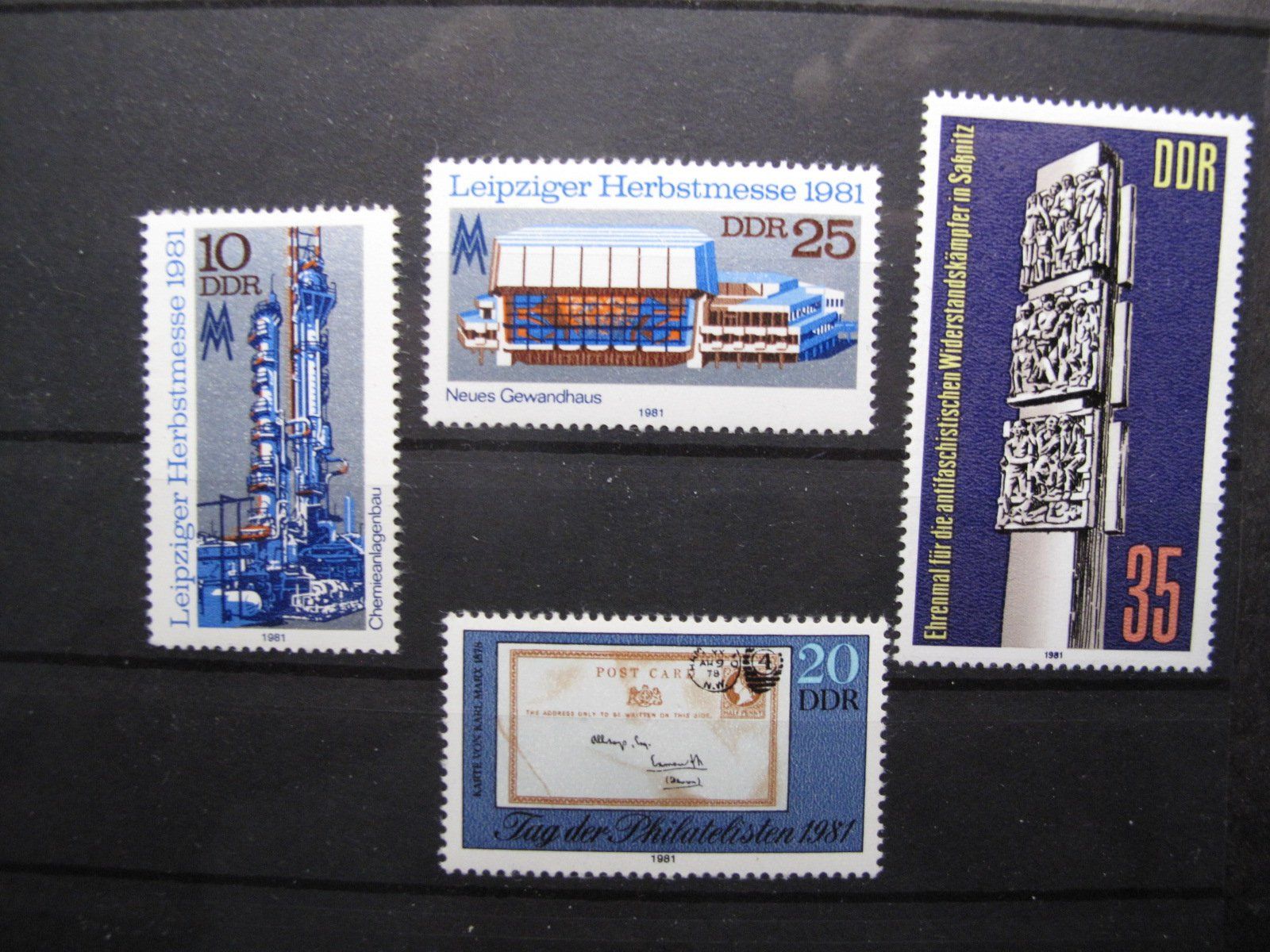 Tutti i francobolli: DDR 1981 Herbstmesse / Philatelisten ** – Usato da Wil SG venduto da fva01