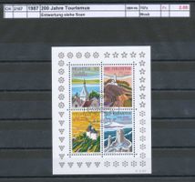 1987 "200 Jahre Tourismus" - Block, ET -gestempelt