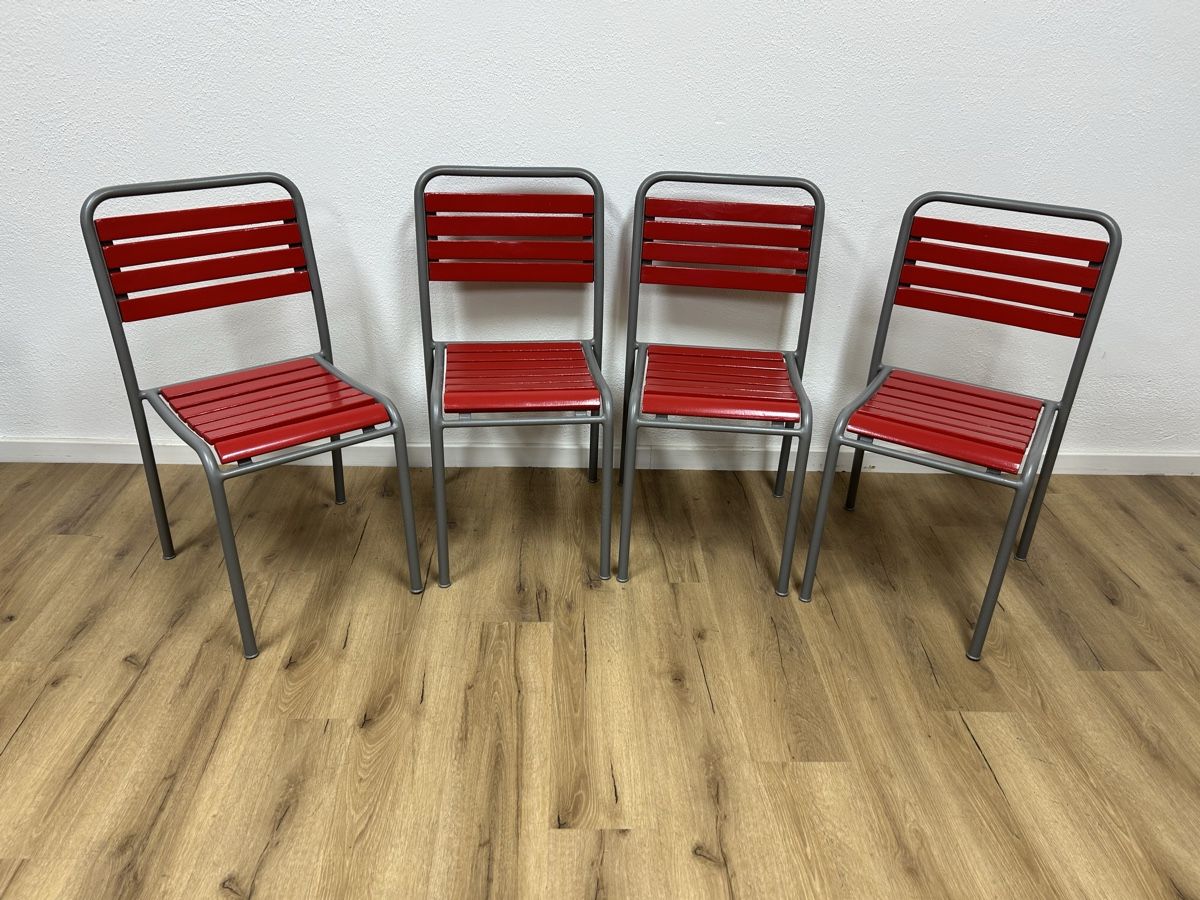 Sedie: 4er Set Gartenstühle stapelbar (restauriert) – Usato da Basel venduto da MoebelSackmann 1