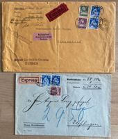 1923, 2x Expressbriefe mit Mischfrankaturen