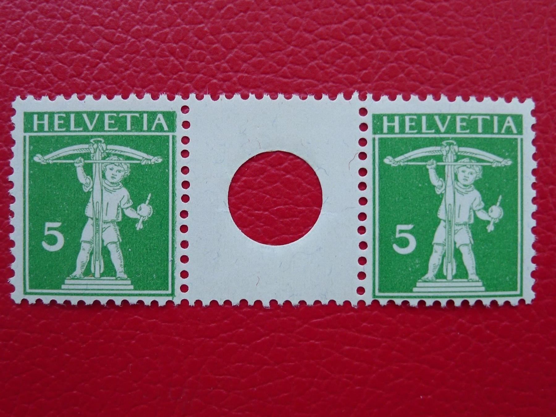 Alle Briefmarken: Zwischensteg: S3 ** postfrisch mit Gummi, Kat. 120.- – Gebraucht aus Sursee von Luzernerraute