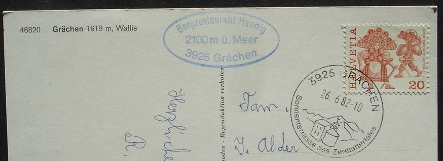 Cartes postales: GRÄCHEN – D'occasion à Jona par philajona 1