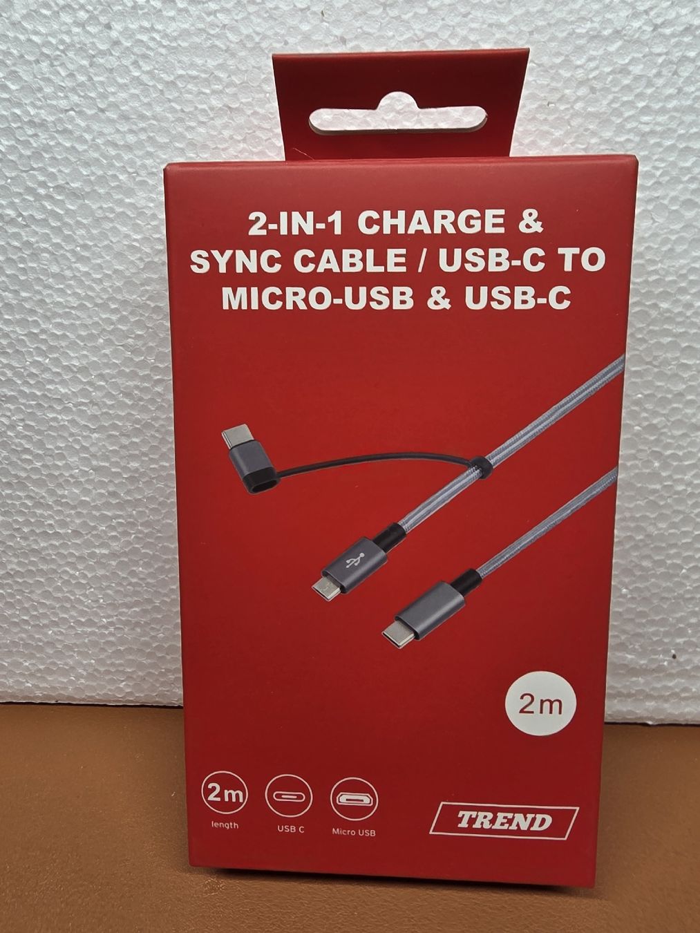 Cavi: 2in1 USB-Kabel Micro USB und USB-C, 2m, Neu & OVP – Nuovo e nell'imballaggio originale da Möhlin venduto da mic_lo