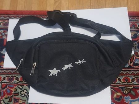Bauchtasche Schwarz mit Sternen Aufdruck neu