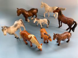 8x Figur Tier Tiere Pferd Pferde 80er Schleich Bully