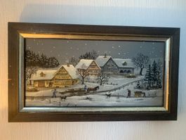 APPENZELLER WINTERBILD HELEN GÜDEL 1935 BAUERNMALEREI NAIV