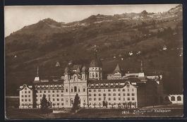 AK Schwyz, Panorama mit Kollegium, 1917