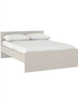 Bettgestell + Lattenrost, 140x200 cm neu in Beige 