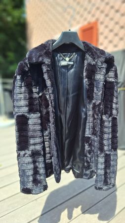Gerry Weber schwarze Felljacke / Kunstfelljacke Damen