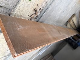 Aus Hausräumung- 1 Holzbrett, ca.4.10 m, 19.5/18.5 x  2.5 cm