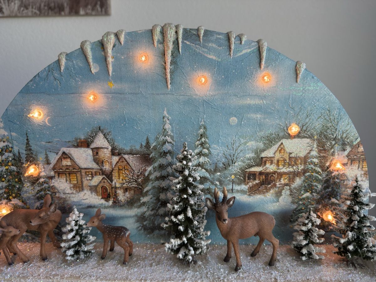 Tutte le decorazioni: Winterszene mit Schleichtieren, Handarbeit – Nuovo (secondo la descrizione) da Sarmenstorf venduto da Nathaliie_21 3