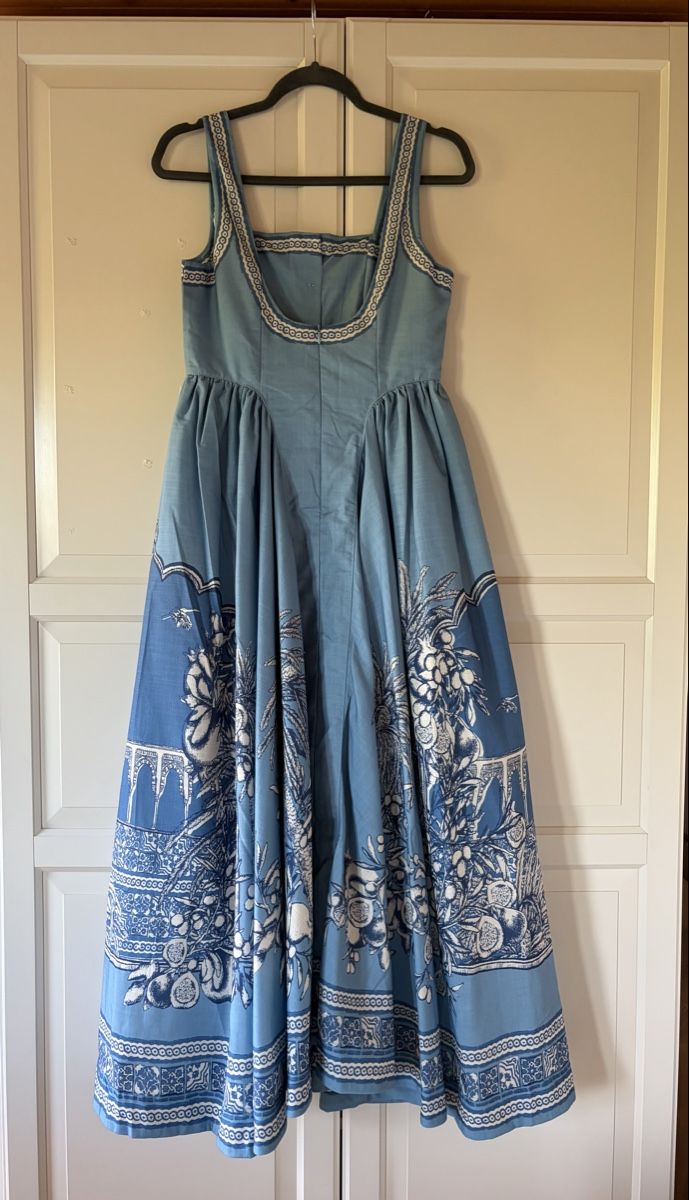 Vestiti: Floral Blue Summer Midi Dress – Nuovo (secondo la descrizione) da St.Josefen venduto da lop_lh8d 2