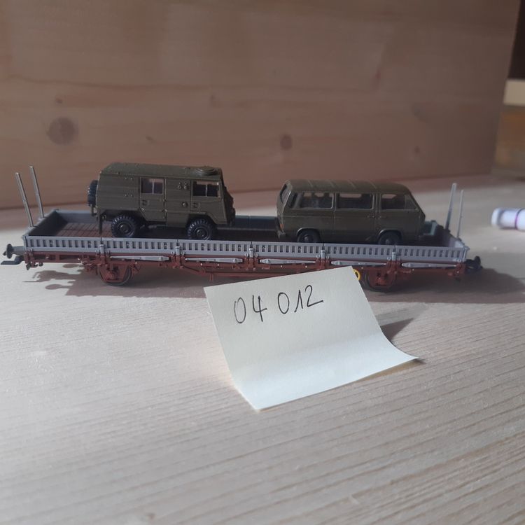 Wagon Plat Militaire Bachmann 18340 - Échelle HO 1/87 Avec Missile Camouflage