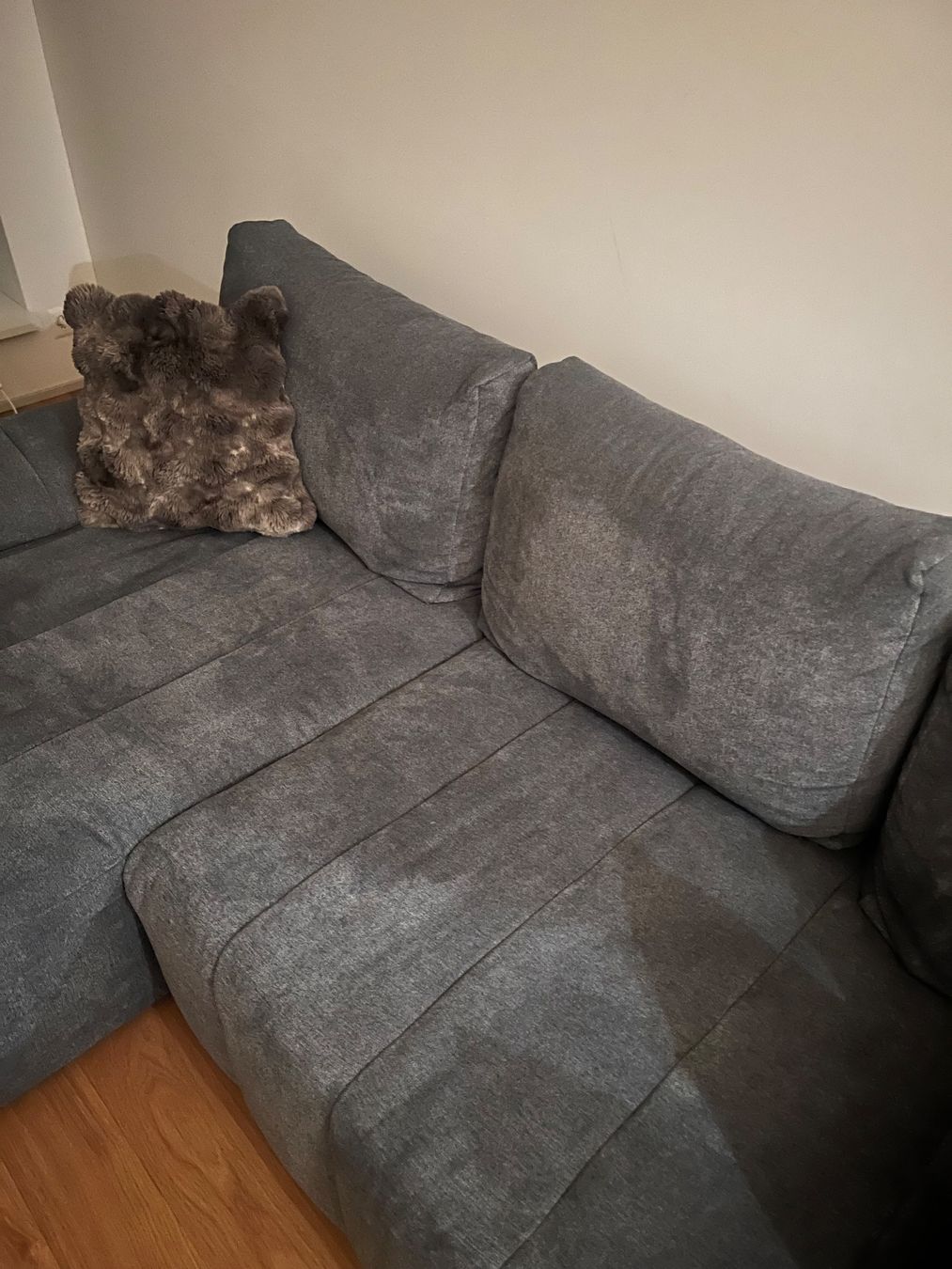Divani: ECKSOFA Flachgewebe Dunkelgrau – Nuovo (secondo la descrizione) da Zürich venduto da motionsell 6