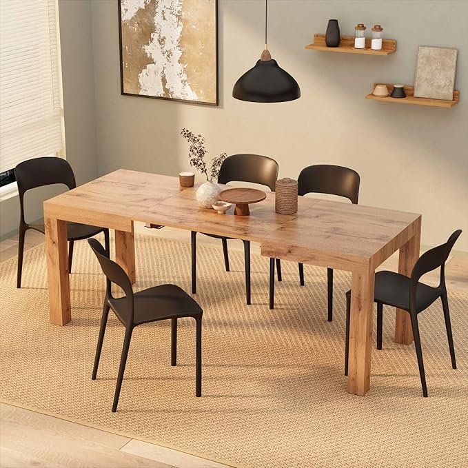 Ausziehbarer Tisch 120(200)x80cm rustikale Eiche MARINA 2