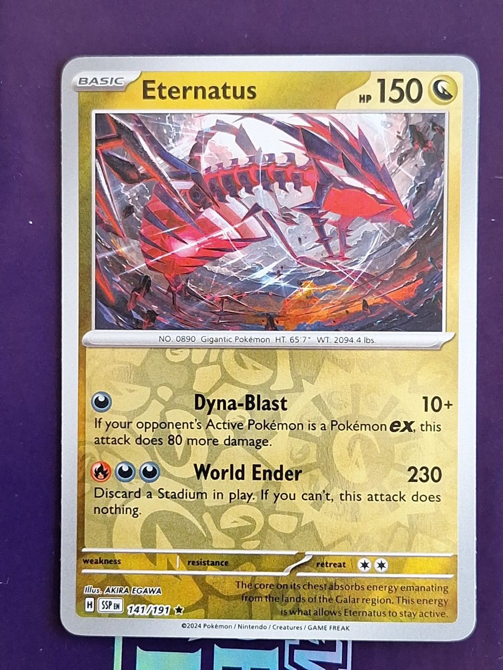 Pokémon Carte collezionabili: Eternatus - Reverse Holo - Pokemon Surging Sparks – Usato da Altstätten SG venduto da GGsGameshop