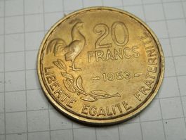 Frankreich 20 Franken, 1953 ohne Münzzeichen
