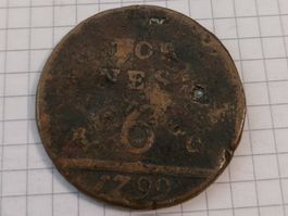 ITALIA REPUBBLICA NAPOLI 6 TORNESI 1799 RC Ferdinando IV