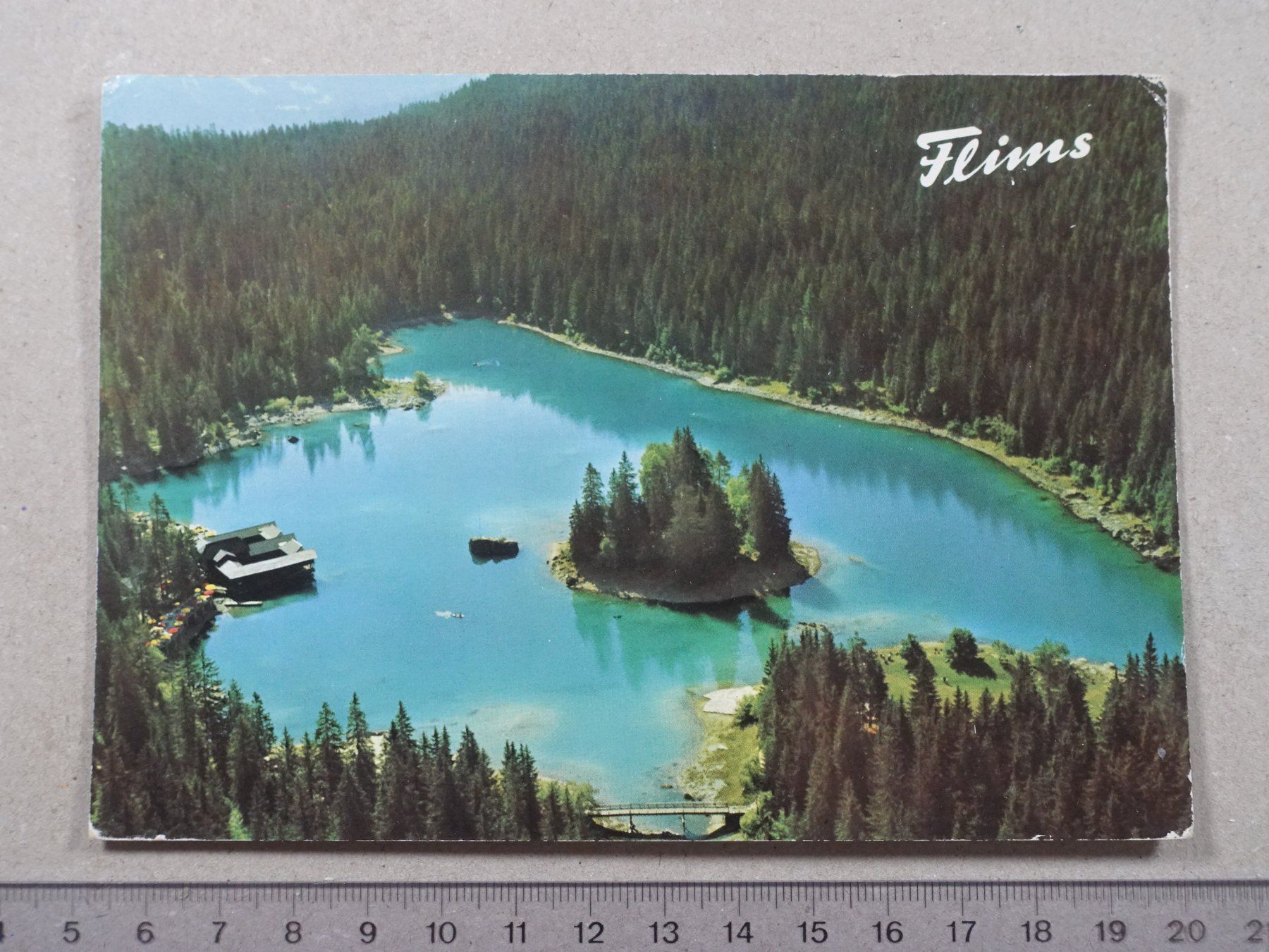 Cartoline postali: Flims, Caumasee, 1966 – Usato da Lenzburg venduto da fh1