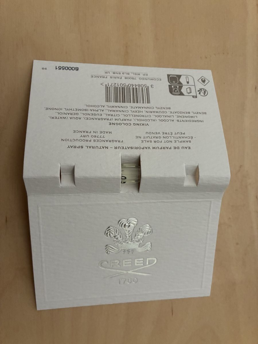 Creed Profumi & Eau de Toilette: Creed Viking Cologne Duftprobe 1.7ml – Usato da Zürich venduto da vukzh 1