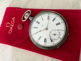 ANTIKE OMEGA-TASCHENUHR – SILBER 0.800