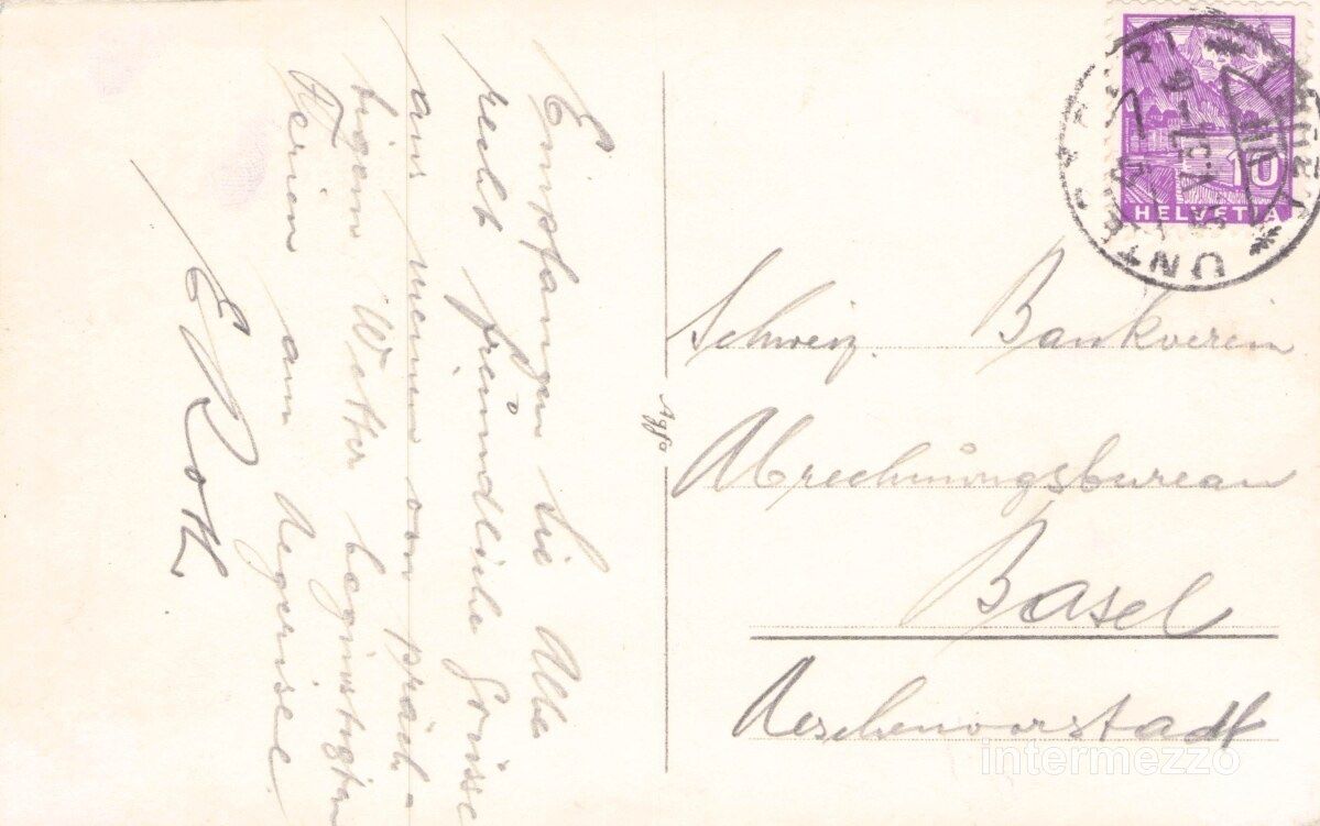 Cartoline postali: Ober-Aegeri ZG // 1937 Unterägeri Aegerisee – Usato da Basel venduto da intermezzo12 1