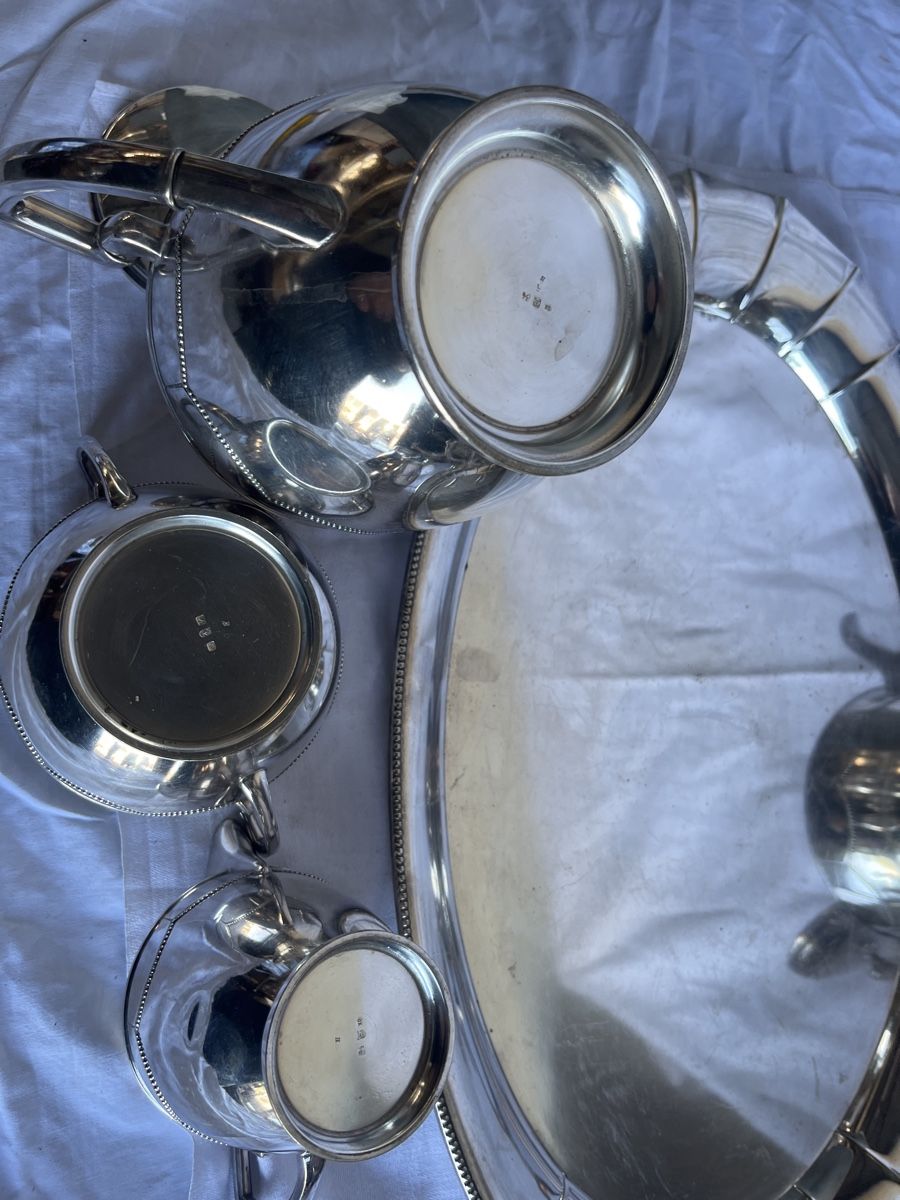 WMF Geschirrsets: WMF Teeservice versilbert 4-teilig mit Tablett gebraucht – Gebraucht aus Brienz BE von hey_z9vg 4