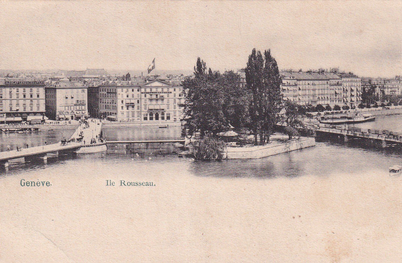 Ansichtskarten: Genève Ile Rousseau – Gebraucht aus Cormoret von Pascalll2001