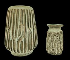 2x Vase vase Fat Lava vintage Modern Mid Century 16 & 10cm
