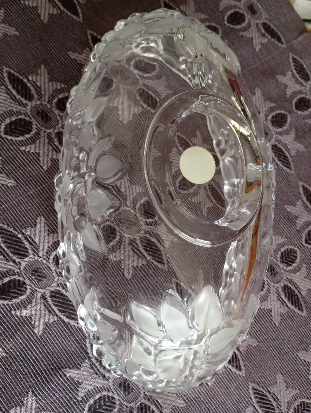 Walther Glas Schalen: Glasschale mit Blumen-Relief, transparent, – Gebraucht aus Bern von pav_8b6j 2
