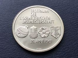 Medaille Silber Eröffnung 1.Schweizerische Jassmeisterschaft