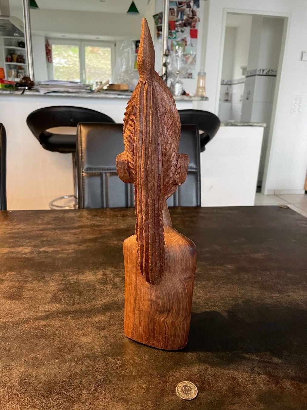 Figuren: Art Africain Sculpture Buste en bois – Gebraucht aus Vallamand von Bricbracbroc82 3