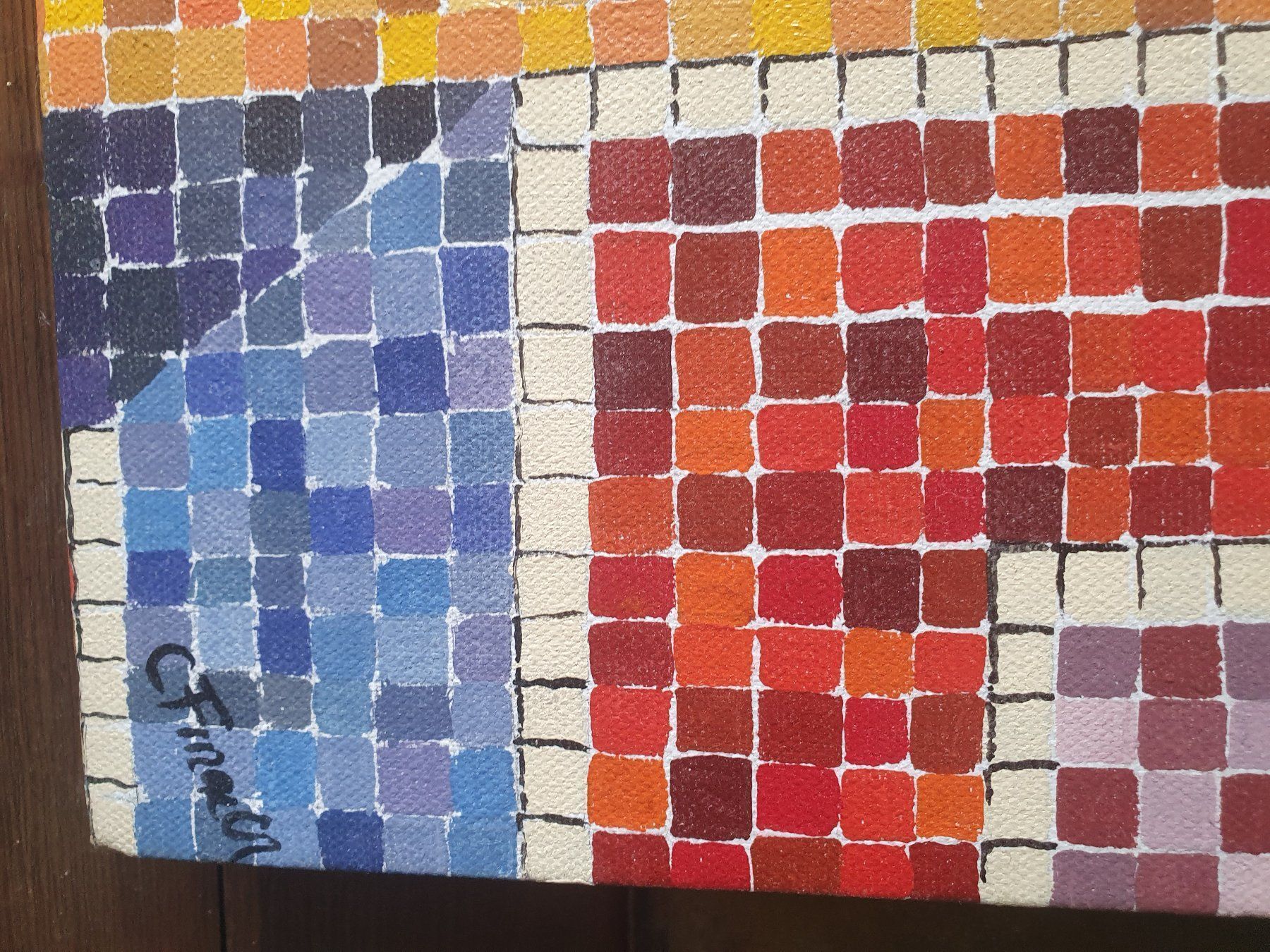 Dipinti: tableau Huile sur toile PIMENTS – Nuovo e nell'imballaggio originale da Thônex venduto da lacomtessedesfees 4