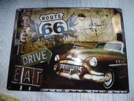 3 D Blechschild ROUTE 66