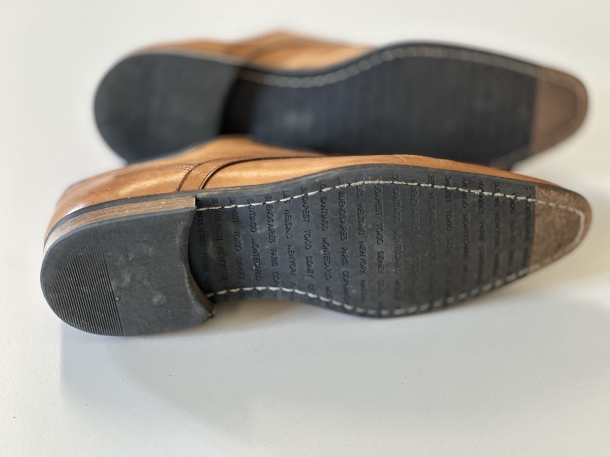 Chaussures hommes: Herren Schuhe Leder cognac Grösse 42  – D'occasion à Lostorf par Rebuli 3