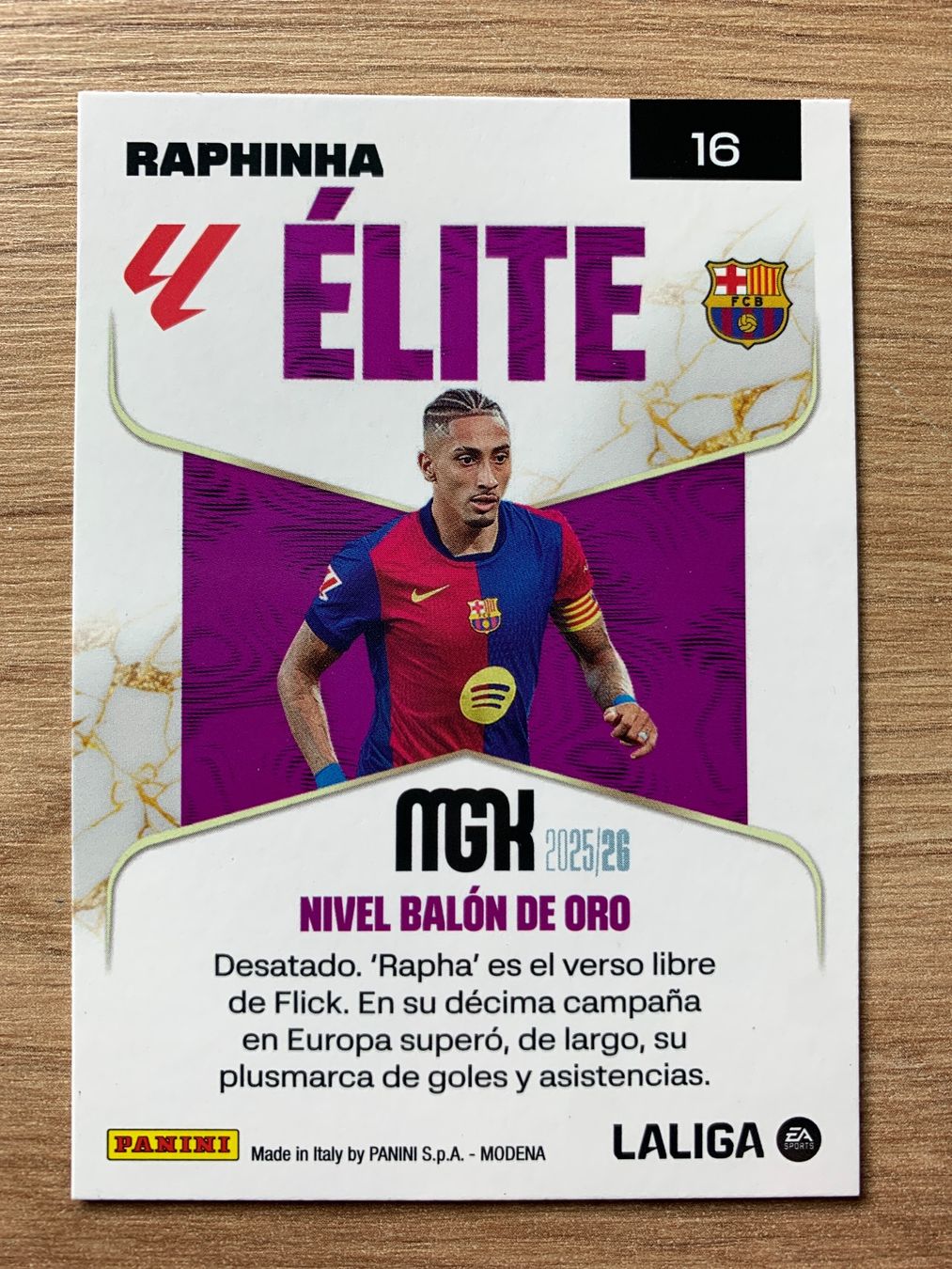 Panini Sammelbilder & Trading cards: Soccer Raphinha Elite MGK 25/26 – Gebraucht aus Netstal von Clutch79Cardz 1