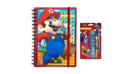 Super Mario Set – Notizbuch & Schreibtisch-Zubehör