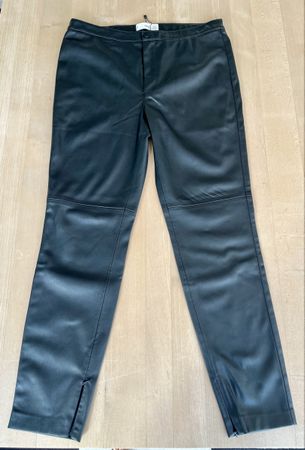 Hose von Mango, Veganleder, schwarz, Gr. L, Neu!