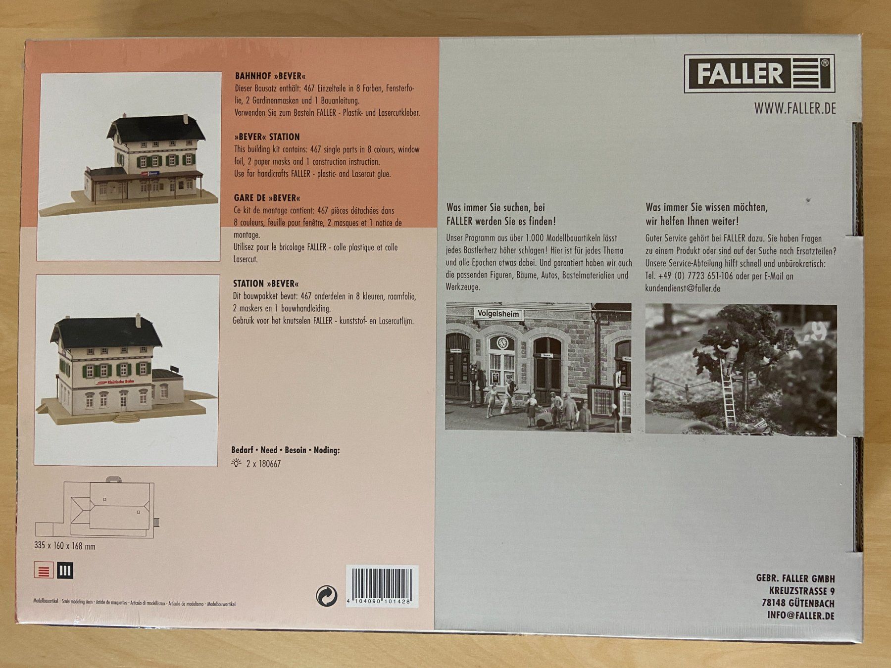 Faller Modellini di ferrovie: Faller 110142 H0 Bahnhof Bever – Nuovo e nell'imballaggio originale da Neukirch a.d. Thur venduto da Modellbau-Artikel 1