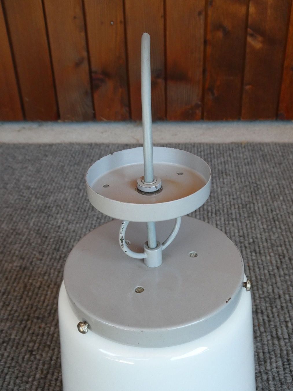 Lampade: 50er Jahre Industrielampe Deckenlampe – Usato da Lüchingen venduto da Eeizo 1