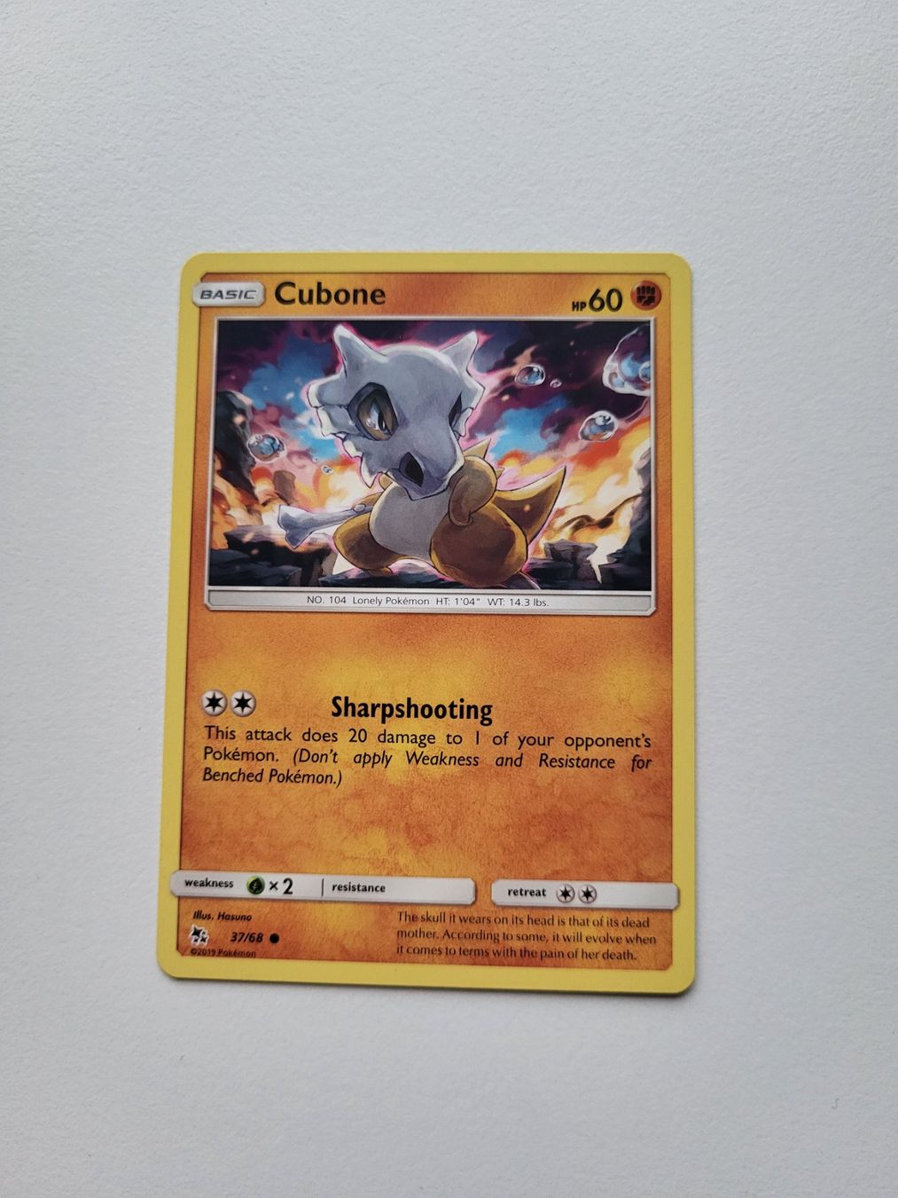 Pokémon Carte collezionabili: Cubone (Hidden Fates 37/68) – Usato da Erlenbach ZH venduto da ram_mjn5